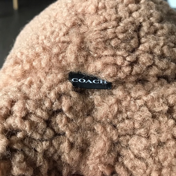 Coach Sherpa Bucket Hat, NWT, Size M / L, Camel Tan, Unisex main image 12